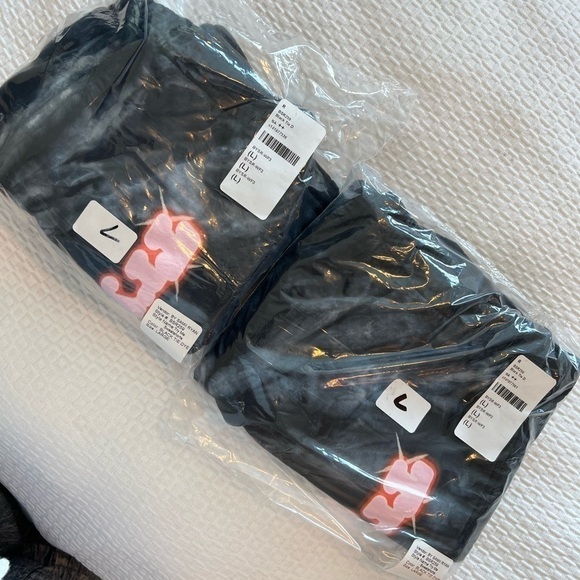 NEW 'Try Me' cropped shorts  by Sami Ryan black tie dye Size L - Picture 9 of 13